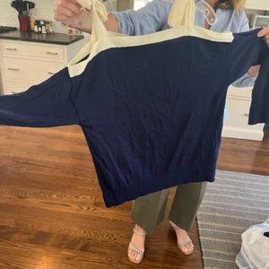 J Crew off the shoulder bow sweater